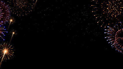 Happy New Year Background - Fireworks background - Christmas Background