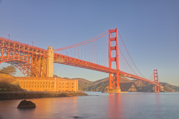 San Francisco Landmark During Morning Golden Hour