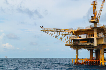 Offshore gulf sea industry rig drill oil and gas production petroleum
