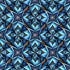 Repeating 3d pattern of flowing shapes