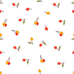 Seamless pattern of berries. Simple vector background for decoration, textile, wrapping, fabric, and wallpapers