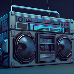 Obraz premium Retro Boombox from the 80's, vintage boombox