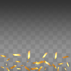 Golden Swirl Vector Transparent Background.