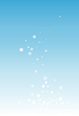 White Snow Vector Blue Background. Light Gray