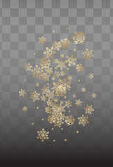 Silver Snowfall Vector Bronze Background. Holiday