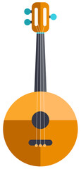 Banjo flat design style object