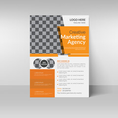 Corporate business flyer template design, digital marketing agency flyer, business marketing flyer set