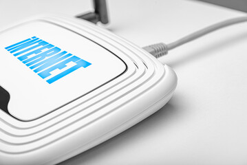 Wi-Fi router for connecting devices to the Internet.