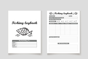 Fishing kdp interior log book design
