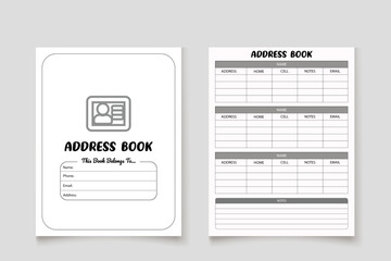 Address register kdp interior log book design