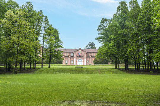 The beautiful facade of the Castle of the Mandria in Venaria Reale