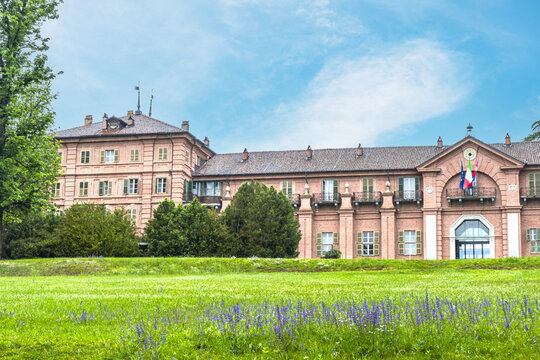 The beautiful facade of the Castle of the Mandria in Venaria Reale