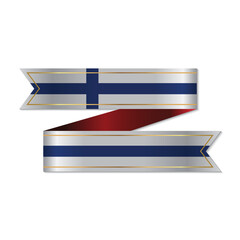 Obraz premium Made in Finland, badge or label with flag isolated on white background. Vector illustration.