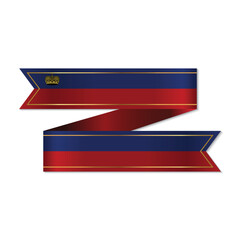 Made in Liechtenstein, badge or label with flag isolated on white background. Vector illustration.