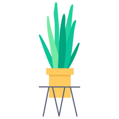 Aloe vera plant flat design style object