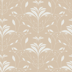 Neutral Damask Repeat Pattern
