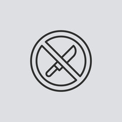 No weapons vector icon sign symbol