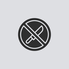 No weapons vector icon sign symbol