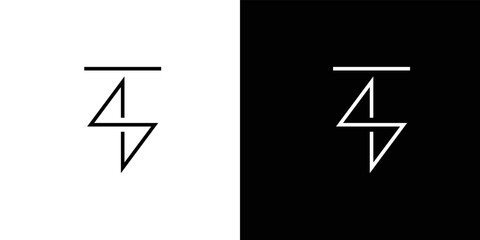 Simple and modern letter TS initials logo design 4