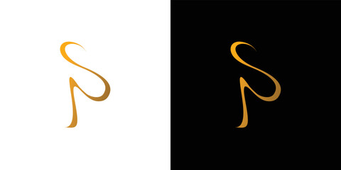 The initials logo letter SP is elegant and luxurious design