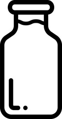 Milk bottle thin line icon