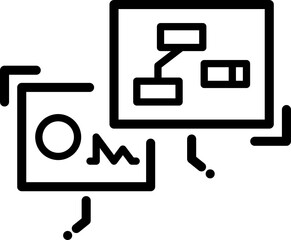 Virtual Reality Screen linear icon, Hologram icon.