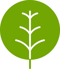 Simple green leaf icon.