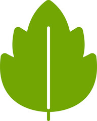 Simple green leaf icon.