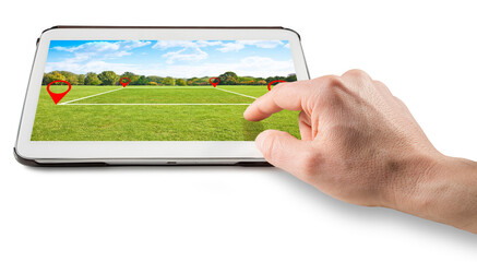 Land plot management - real estate concept with a vacant land on