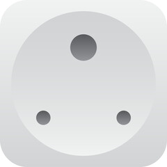 Realistic socket linear icon.