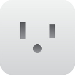 Realistic socket linear icon.