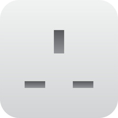 Realistic socket linear icon.