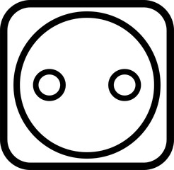 Fototapeta premium Socket outlet linear icon.