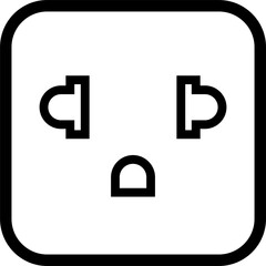 Socket outlet linear icon.