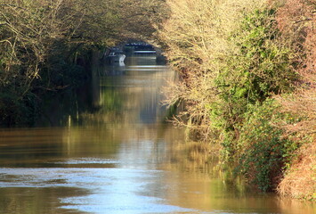 View of  the ‘Weston Cut’ canal in Bath.