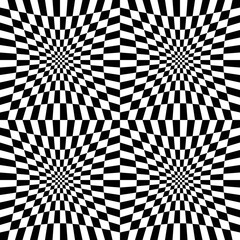 Vector seamless pattern with optical illusion.