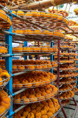 Process of Making Dried Persimmon during Windy Autumn.