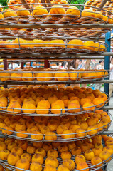 Process of Making Dried Persimmon during Windy Autumn.