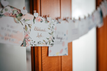 Wunschkarten bei einer Hochzeit