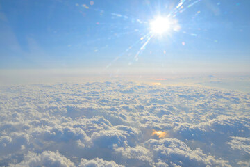 飛行機からの景色/空