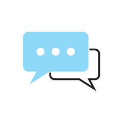 Chat Icon. Speech Bubbles symbol vector sign