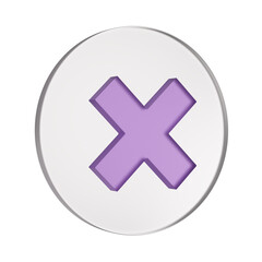 Delete sign 3D illustration
