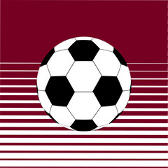 Soccer football ball with lineal background