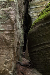 A gap between the rocks