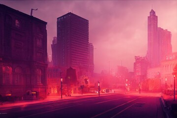 City street in the night