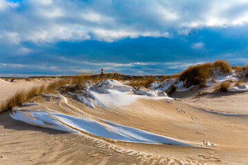 Schneewehe am Sylter Strand