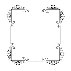 Frame, in the style of an ornament, Vector illustration eps 10, Art.	