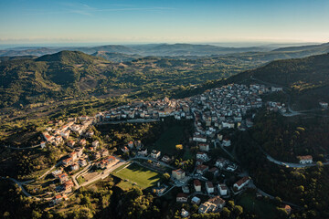Fototapeta premium Montefalcone del Sannio, from above