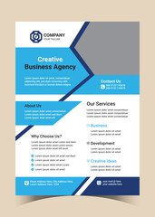 Creative Corporate Business Flyer Template Simple and clean A4 Size with Bleed Vector design