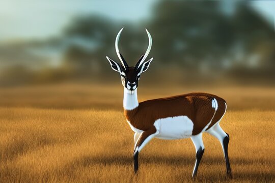 Springbok Animal. Illustration Artist Rendering